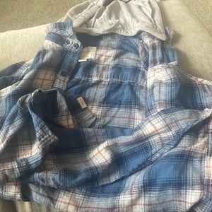 American Eagle flannel with hood